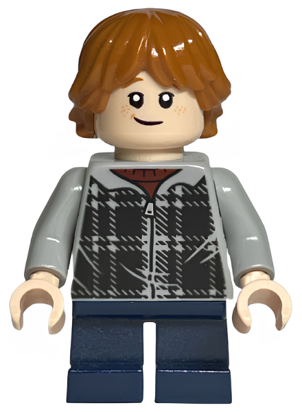 Минифигурка Lego Harry Potter Ron Weasley - Plaid Hoodie hp154 U