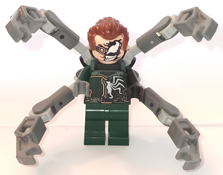 Минифигурка Lego Dr. Octopus (Otto Octavius),Dark Green Suit Half Venomized sh946