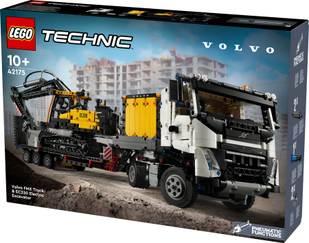 Конструктор LEGO Technic 42175 Грузовик Volvo FMX и электрический экскаватор EC230