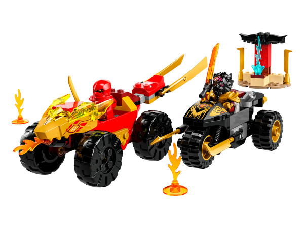 Конструктор LEGO Ninjago 71789 Машина Кая и мотоцикл Раса