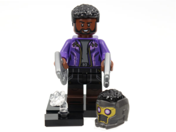 Минифигурка Lego T'Challa Star-Lord, Marvel Studios, Series 1 (Complete Set with Stand and Accessories) colmar-11