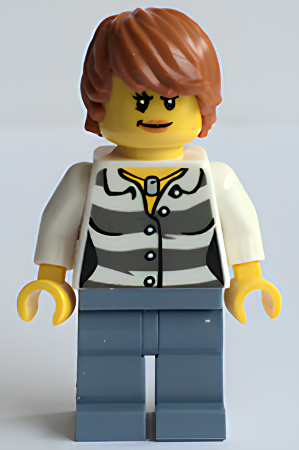 Минифигурка Lego Swamp Police - Crook Female with Dark Orange Hair cty0514 U