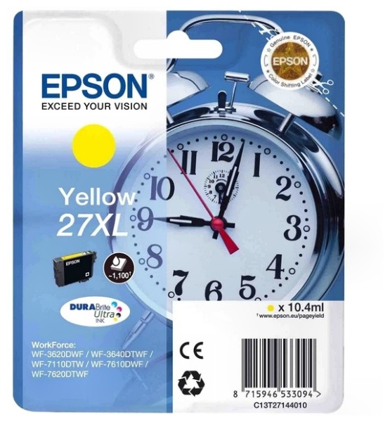 Картридж Epson C13T27144020 27XL Yellow желтый