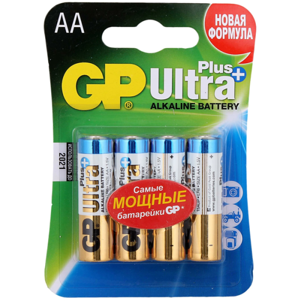 Батарейки GP Ultra Plus Alkaline AA (блистер, 4 шт.)