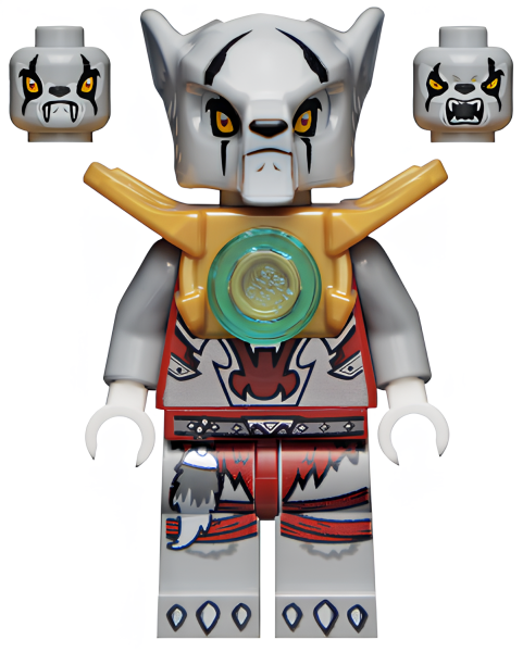 Минифигурка Lego Legends of Chima Worriz - Pearl Gold Armor loc052 U