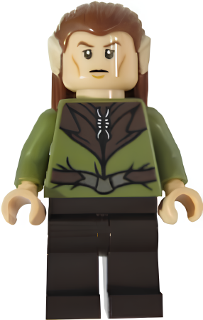 Минифигурка Lego Mirkwood Elf Guard - Hair lor053 U