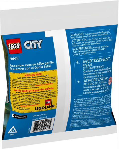 Конструктор LEGO City 30665 Встреча с детенышем гориллы