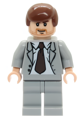 Минифигурка Lego Indiana Jones - Light Bluish Gray Suit iaj039