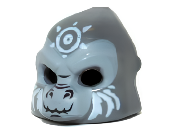 Lego Minifigure Headgear Mask Gorilla with Light Bluish Gray Face 13361pb02