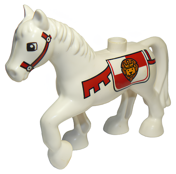 Лошадь Lego Duplo 1376pb03 Horse with Saddle U