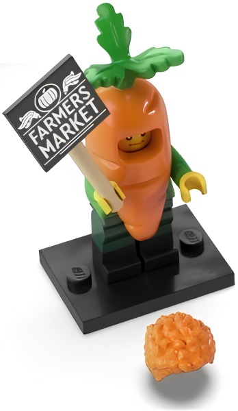 Минифигурка Lego Carrot Mascot, Series 24 col24-4