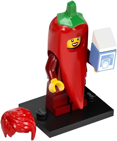 Минифигурка LEGO 71032 Chili Costume Fan, Series 22 col22-2 N