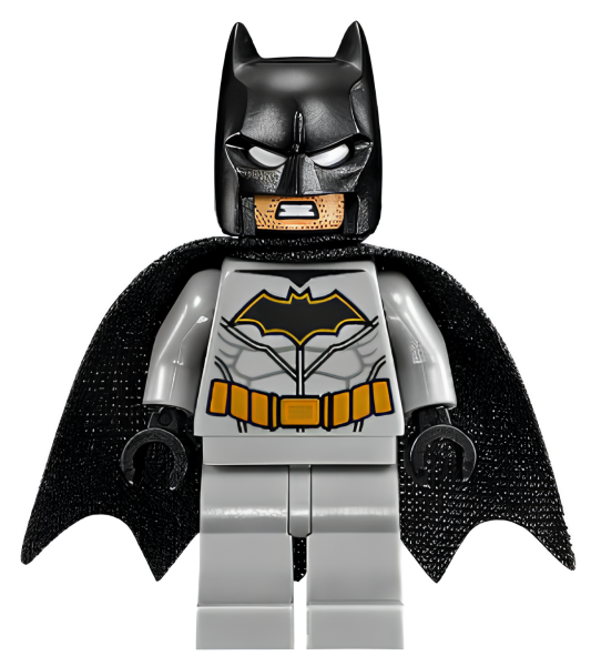 Минифигурка Lego Super Batman, Medium Nougat Face, Light Bluish Gray Suit sh531