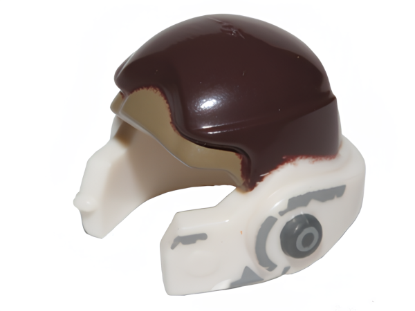 Lego Minifigure Headgear Helmet SW Rebel with Dark Brown and Dark Tan 11538pb03