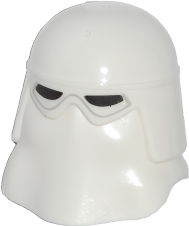 Lego Minifigure, Headgear Helmet SW Snowtrooper with Black Eye Holes 16501pb01