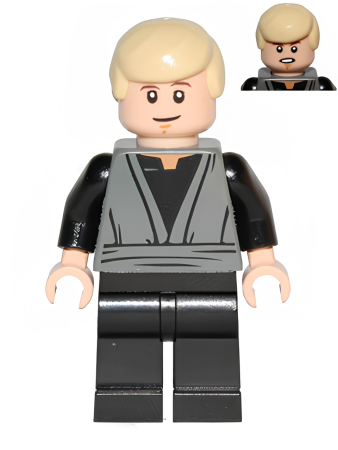 Минифигурка Lego Luke Skywalker (Dark Bluish Gray Jedi Robe, Dual Sided Head) sw0433