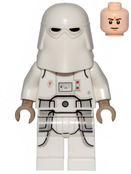 Минифигурка Lego Star Wars Snowtrooper, Printed Legs, Dark Tan Hands, Frown sw1102