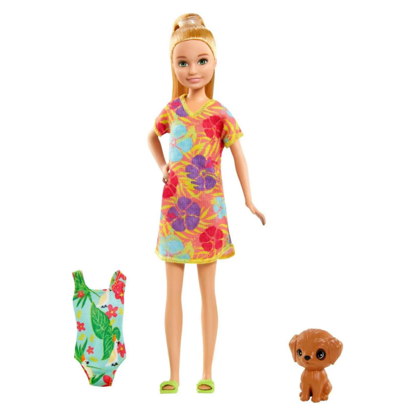 Кукла Barbie Стейси с питомцем и аксессуарами GRT89