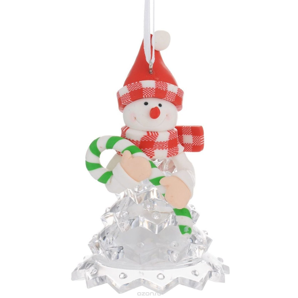 Светодиодная фигурка Снеговик в шляпе Космос с веревкой для подвешивания KOCNL-EL112 от магазина Shop-device