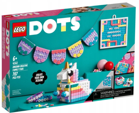 Конструктор LEGO DOTS 41962 Творческий семейный набор - единорог