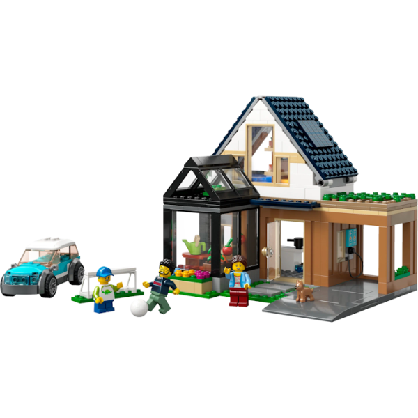 Конструктор LEGO City 60398 Семейный дом и электромобиль