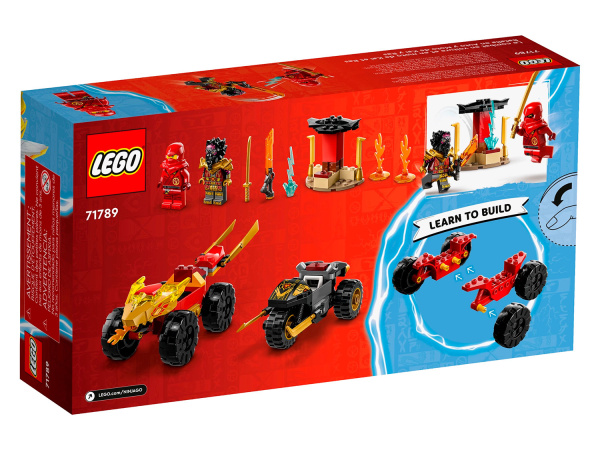 Конструктор LEGO Ninjago 71789 Машина Кая и мотоцикл Раса