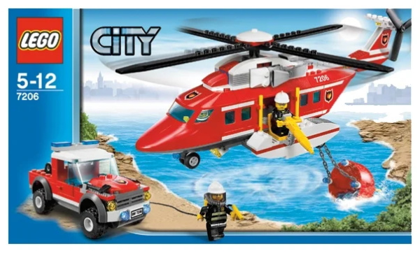 Конструктор LEGO City 7206 Пожарный вертолет