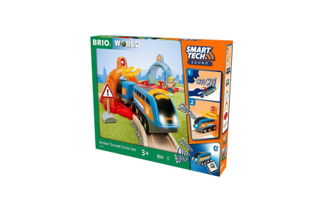 BRIO Smart Tech Sound Набор с поездом и интерактивными тоннелями 33974