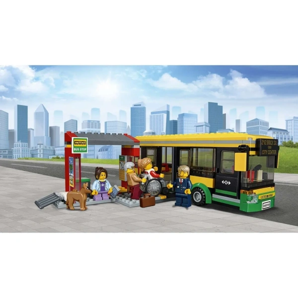 Конструктор LEGO City 60154 Автобусная остановка УЦЕНКА