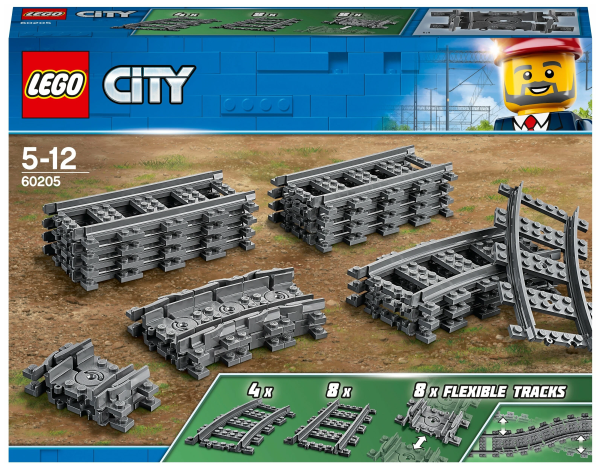 LEGO City 60205 Прямые и закругленные рельсы