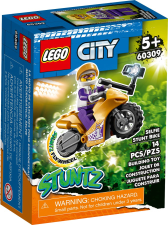 Конструктор LEGO City 60309 Трюковый мотоцикл с экшн-камерой