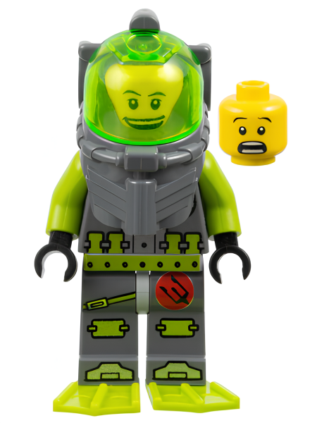 Минифигурка Lego Atlantis Diver 2 - Bobby with Flippers atl002 U