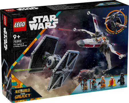 Конструктор LEGO Star Wars 75393 TIE-истребитель и гибрид X-Wing