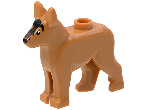 Деталь Lego Немецкая овчарка Alsatian / German Shepherd with Black Eyes 92586pb01