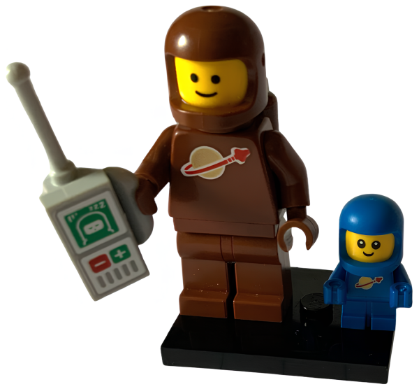 Минифигурка Lego Brown Astronaut and Spacebaby, Series 24 col24-3 N