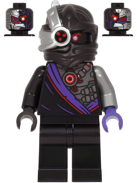 Минифигурка Lego Ninjago Nindroid Warrior, Dual Sided Head - Legacy njo577 U