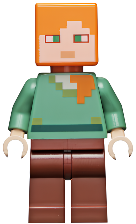 Минифигурка Lego Minecraft Alex - Reddish Brown Legs min017