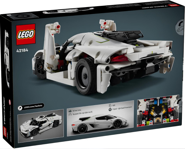 Конструктор LEGO Technic 42184 Гиперкар Koenigsegg Jesko Absolut White