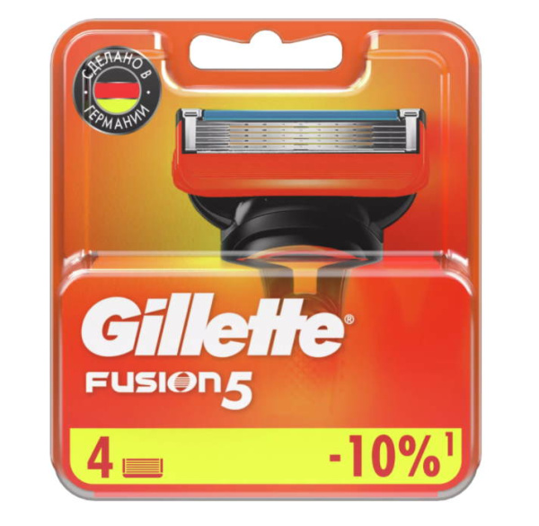 Сменные кассеты Gillette Fusion 5 4 шт