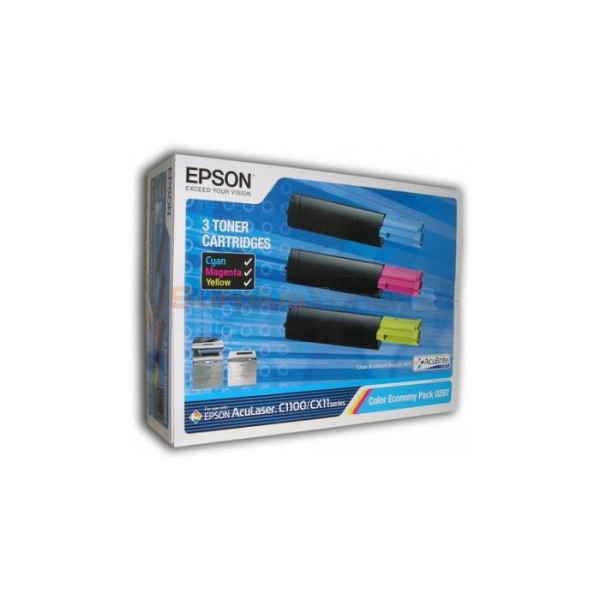 Картриджи Epson C13S050287 C1100 AcuLaser комплект 3 Pack