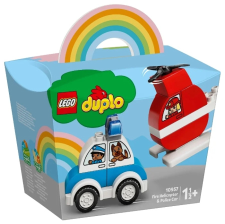 Конструктор LEGO DUPLO 10957 Мой первый пожарный вертолет и полицейский автомобиль