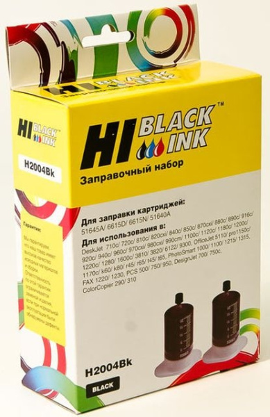 Заправочный набор Hi-Color H2004BK для HP 51645A, C6615A, 51640 Black