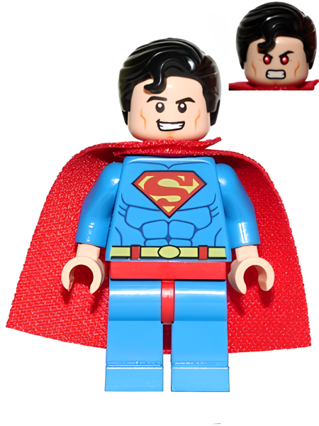 Минифигурка Lego Super Heroes Superman - Red Eyes on Reverse, Spongy Soft Knit Cape sh300 U