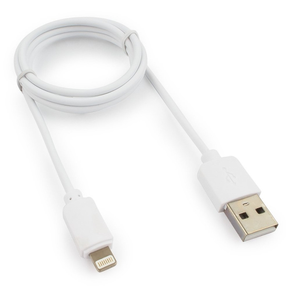 Кабель USB*2.0 Am - Lightning Гарнизон GCC-USB2-AP2-1M-W, белый - 1 метр
