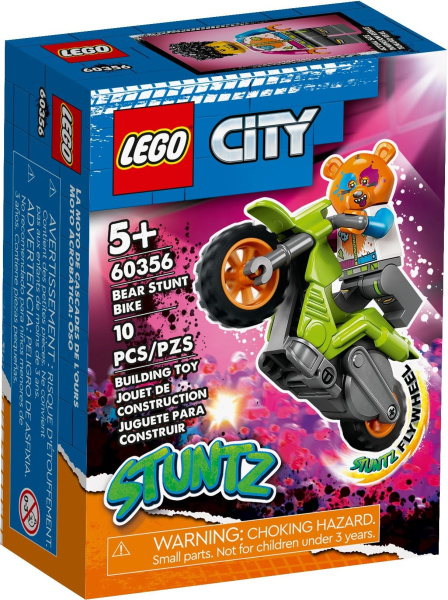 Конструктор LEGO City Stuntz 60356 Трюковый мотоцикл медведя