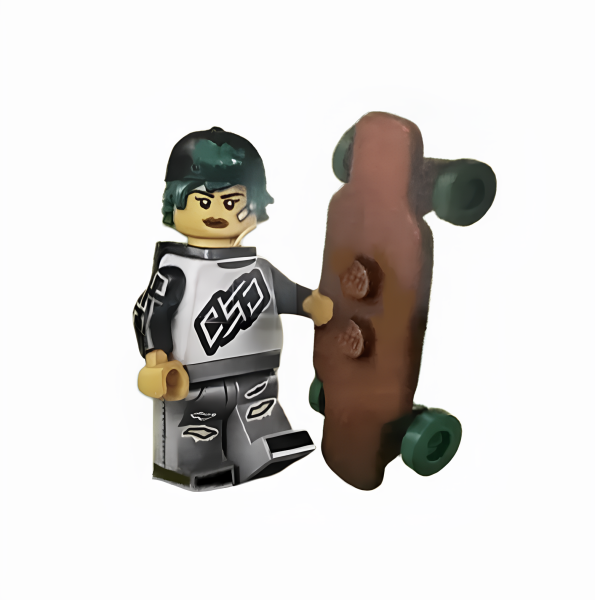 Минифигурка LEGO Collectible Minifigures 71048 Series 27 Лонгбордист col27-8