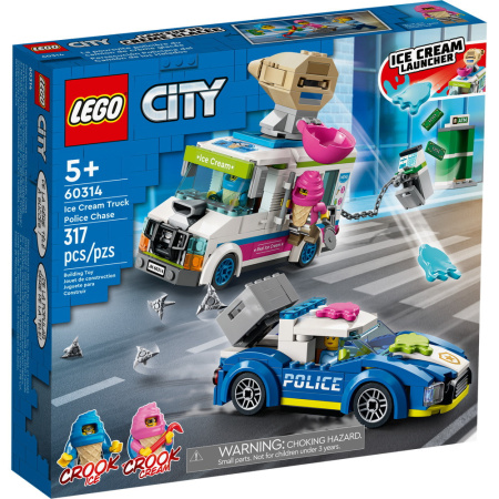 Конструктор LEGO City 60314 Полицейская погоня на грузовике с мороженым