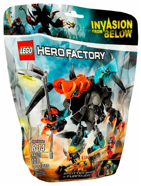 Конструктор LEGO Hero Factory 44021 Чудовище Сплиттер против Фурно и Эво