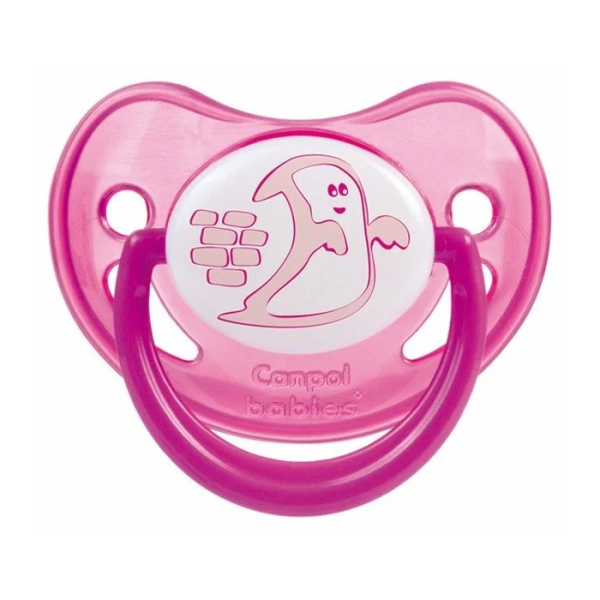 Пустышка силиконовая ортодонтическая Canpol Babies Night Dreams 0-6 м, розовый (22500)