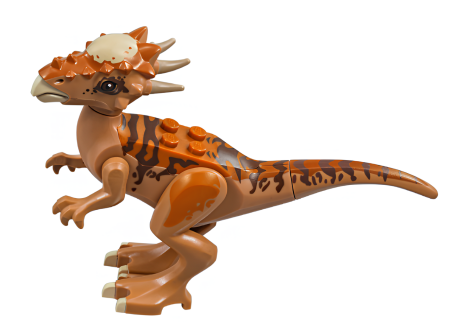 Деталь Lego Dinosaur Stygimoloch with Dark Orange Back and Dark Brown Stripes Styg01 U